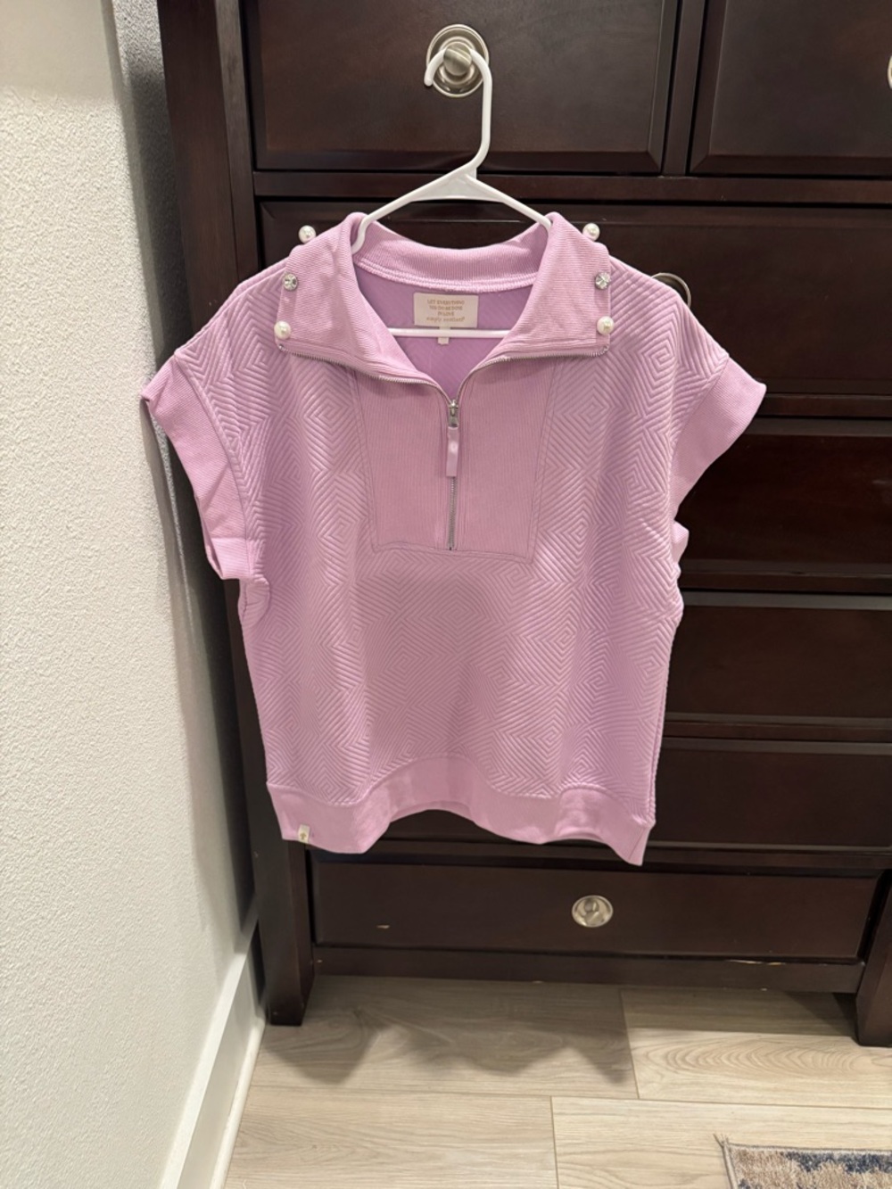 Simply Southern Lavender Short-Sleeve Half-Zip Top
